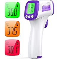 Termometro Infrarrojos JOYSKY Termometro Digital Infrarrojo sin Contacto con Pantalla LCD y Alarma de Fiebre Termómetro…